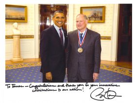 Dr. J. Wynne with President Obama