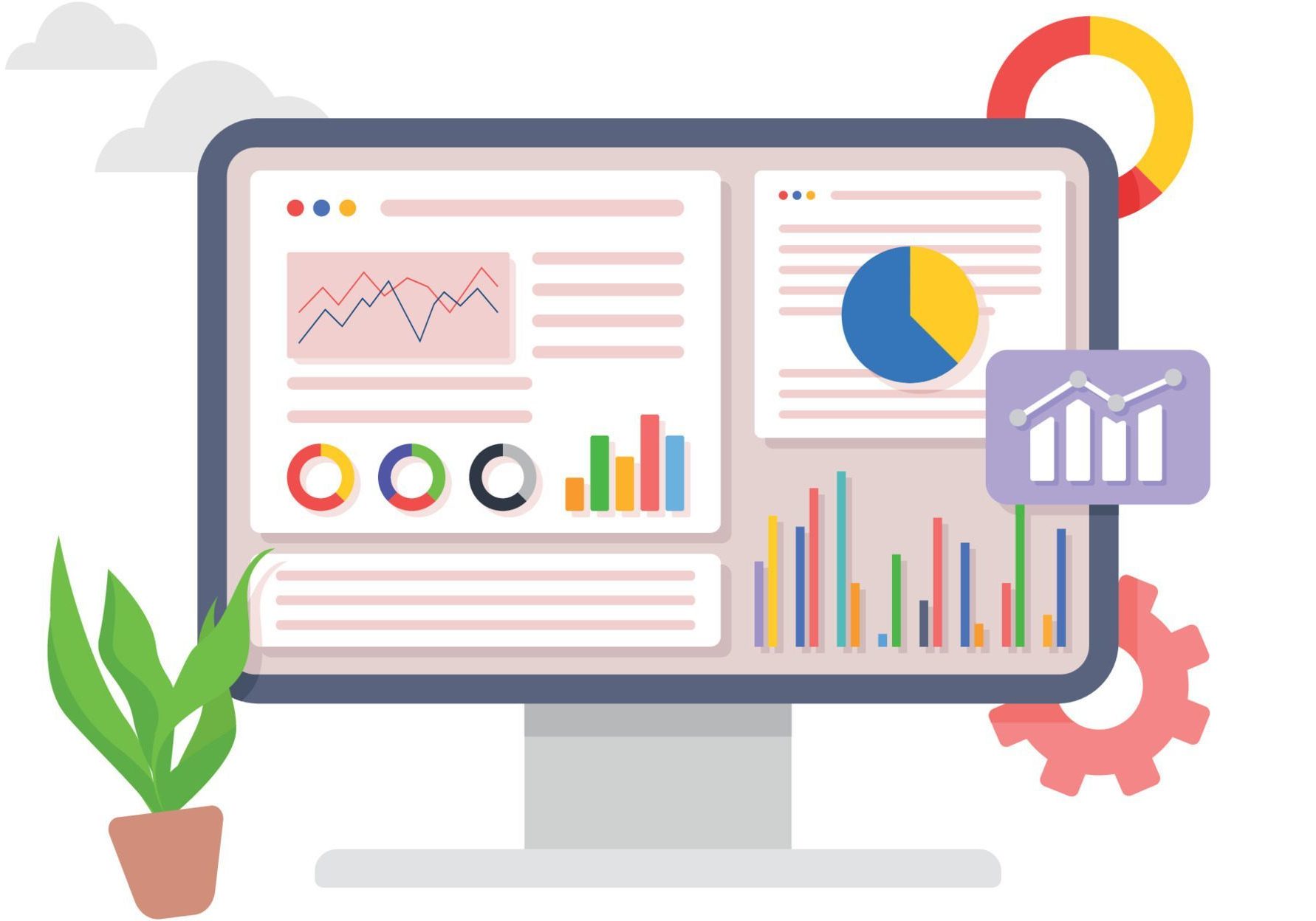 Illustration of a data dashboard.