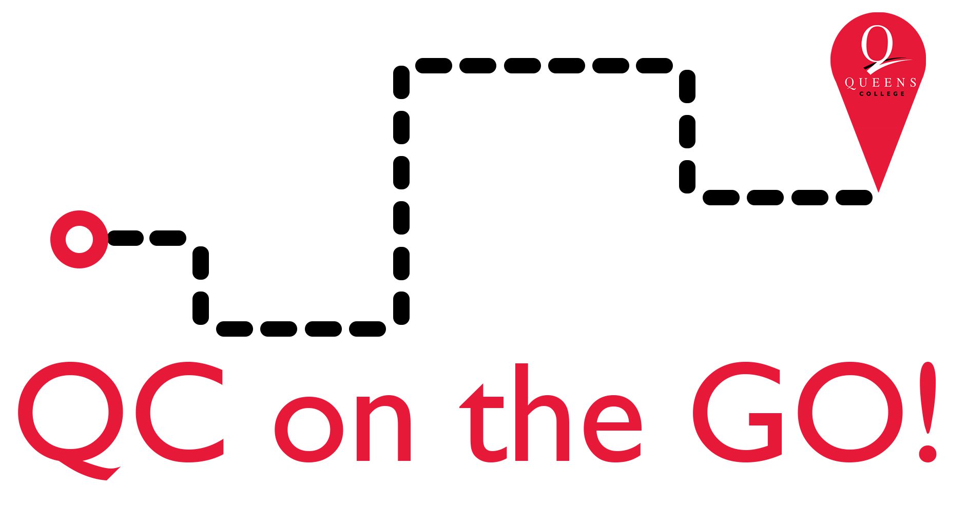 Queens College on the GO logo